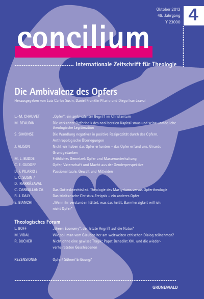 Cover der Ausgabe: Concilium Jahrgang 49 (2013), Heft 4