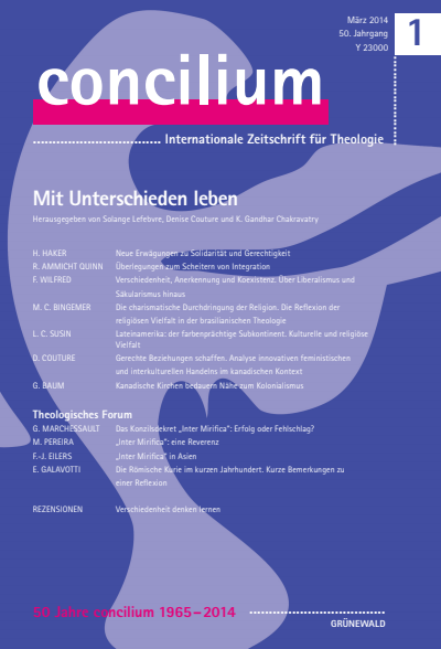 Cover of Volume: Concilium Volume 50 (2014), Edition 1