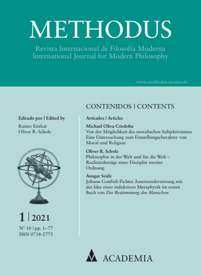 Cover der Ausgabe: Methodus Jahrgang 10 (2021), Heft 1