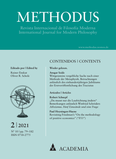 Cover der Ausgabe: Methodus Jahrgang 10 (2021), Heft 2