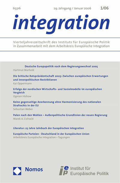 Cover of Volume: integration Volume 29 (2006), Edition 1