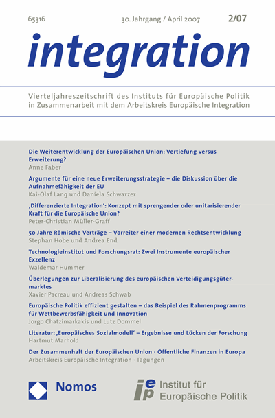 Cover of Volume: integration Volume 30 (2007), Edition 2