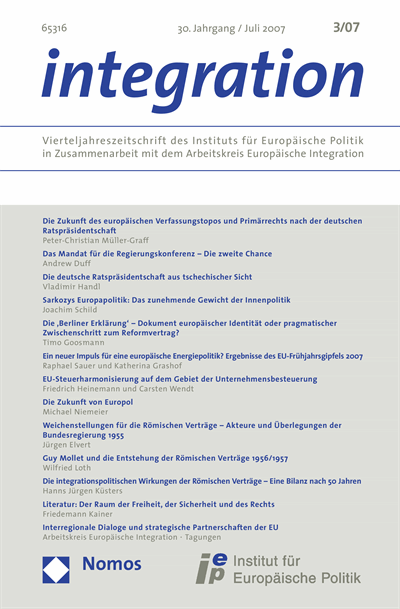 Cover of Volume: integration Volume 30 (2007), Edition 3