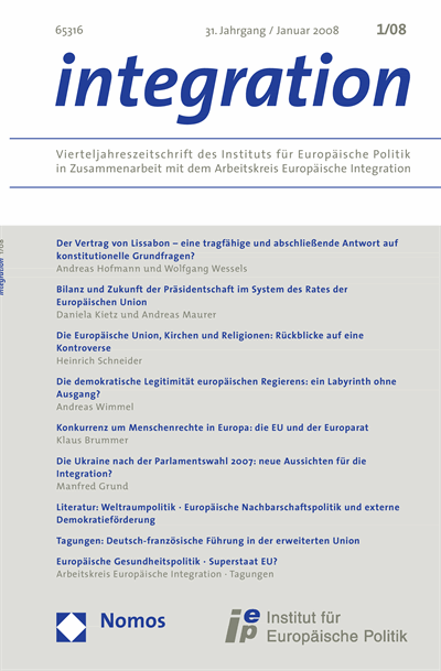 Cover of Volume: integration Volume 31 (2008), Edition 1