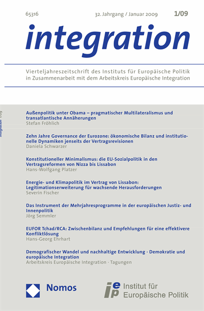 Cover of Volume: integration Volume 32 (2009), Edition 1