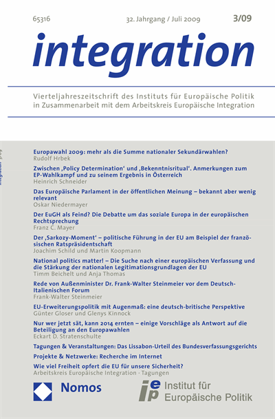 Cover of Volume: integration Volume 32 (2009), Edition 3