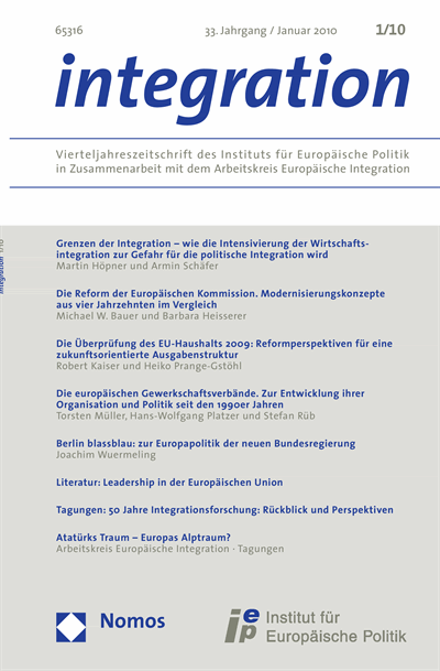 Cover of Volume: integration Volume 33 (2010), Edition 1