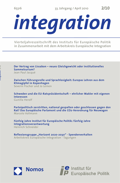 Cover of Volume: integration Volume 33 (2010), Edition 2