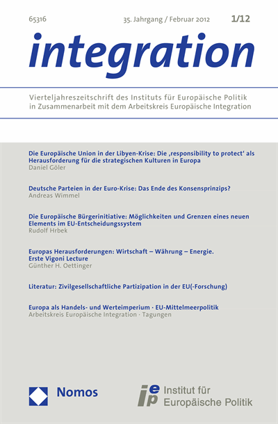 Cover of Volume: integration Volume 35 (2012), Edition 1
