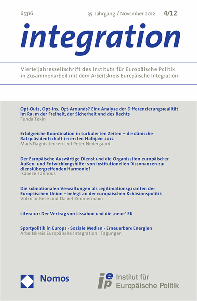 Cover of Volume: integration Volume 35 (2012), Edition 4