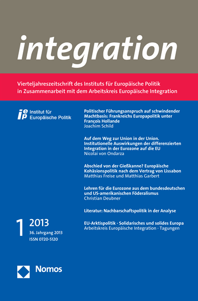Cover of Volume: integration Volume 36 (2013), Edition 1