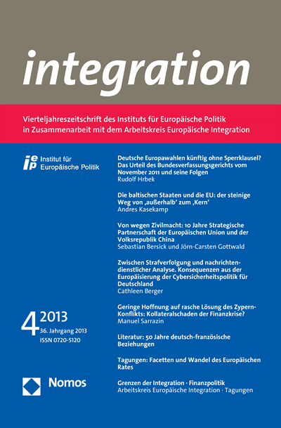 Cover of Volume: integration Volume 36 (2013), Edition 4