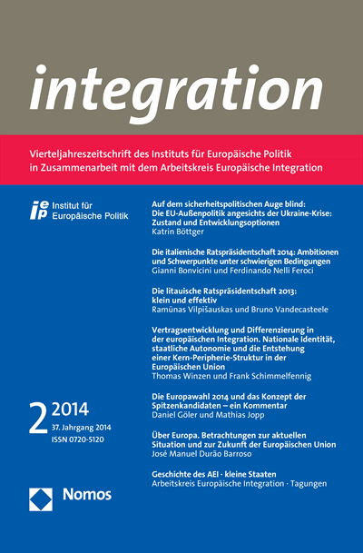 Cover of Volume: integration Volume 37 (2014), Edition 2