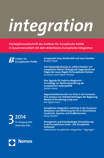 Cover of Volume: integration Volume 37 (2014), Edition 3
