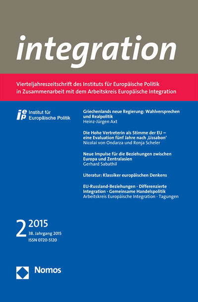 Cover of Volume: integration Volume 38 (2015), Edition 2