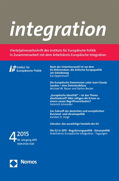Cover of Volume: integration Volume 38 (2015), Edition 4