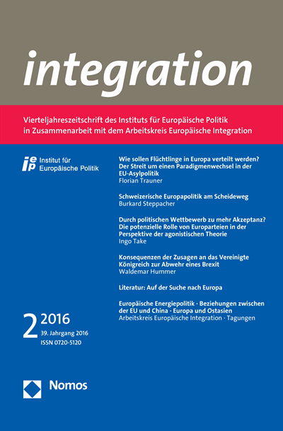 Cover der Ausgabe: integration Jahrgang 39 (2016), Heft 2