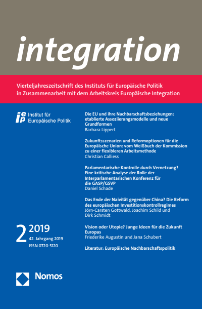 Cover der Ausgabe: integration Jahrgang 42 (2019), Heft 2