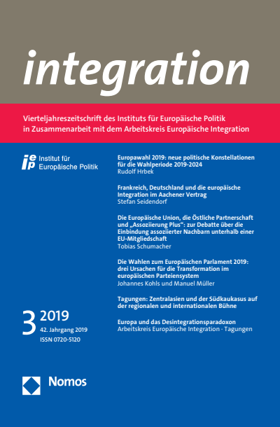 Cover der Ausgabe: integration Jahrgang 42 (2019), Heft 3