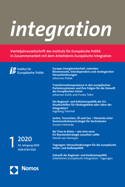 Cover der Ausgabe: integration Jahrgang 43 (2020), Heft 1