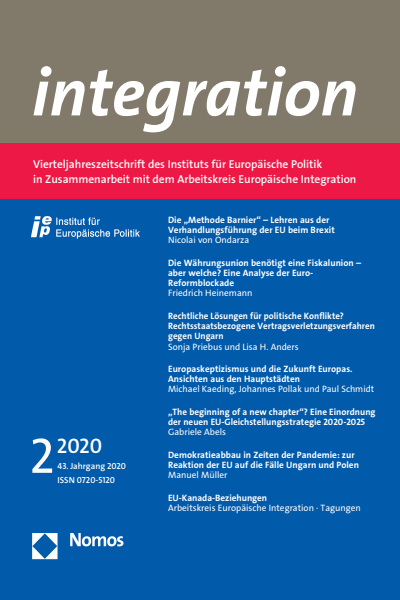 Cover der Ausgabe: integration Jahrgang 43 (2020), Heft 2