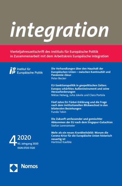 Cover der Ausgabe: integration Jahrgang 43 (2020), Heft 4