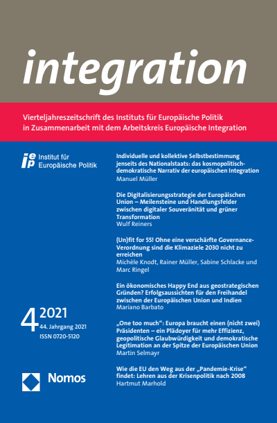 Cover der Ausgabe: integration Jahrgang 44 (2021), Heft 4