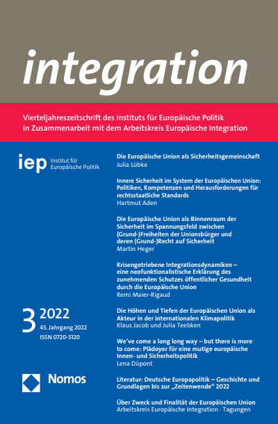 Cover der Ausgabe: integration Jahrgang 45 (2022), Heft 3