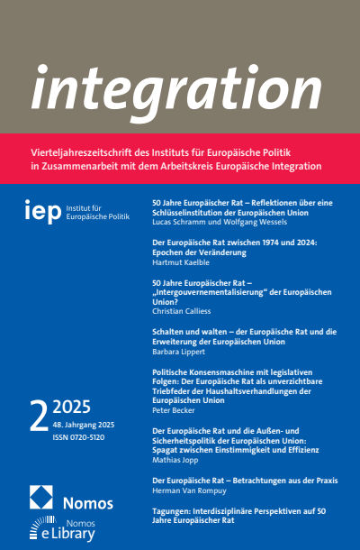 Cover der Ausgabe: integration Jahrgang 48 (2025), Heft 2