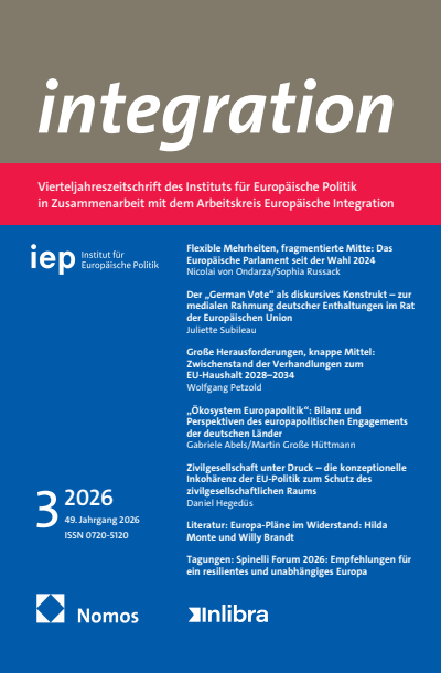 Cover der Ausgabe: integration Jahrgang 49 (2026), Heft 3