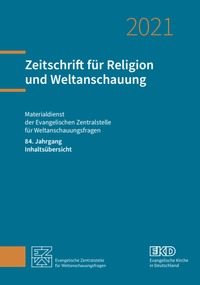Cover of Volume: Zeitschrift für Religion und Weltanschauung (ZRW) Volume 84 (2021), Edition 7