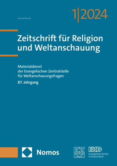 Cover of Volume: Zeitschrift für Religion und Weltanschauung (ZRW) Volume 87 (2024), Edition 1