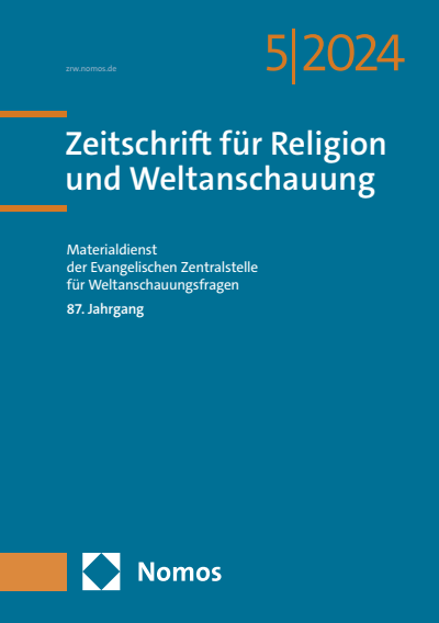 Cover of Volume: Zeitschrift für Religion und Weltanschauung (ZRW) Volume 87 (2024), Edition 5