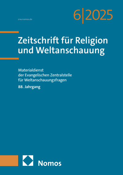 Cover of Volume: Zeitschrift für Religion und Weltanschauung (ZRW) Volume 88 (2025), Edition 6