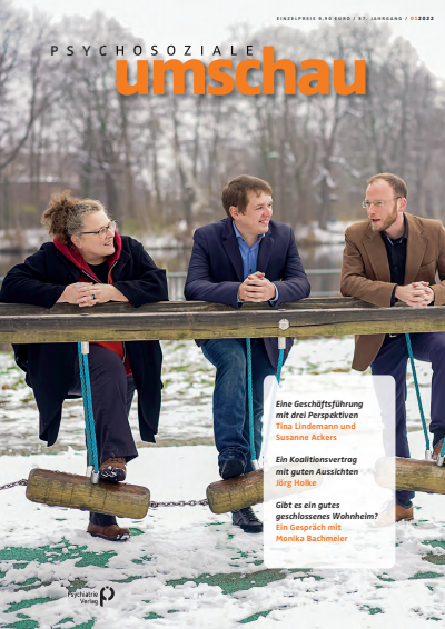 Cover der Ausgabe: Psychosoziale Umschau Jahrgang 37 (2022), Heft 1