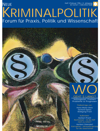 Cover der Ausgabe: NK Neue Kriminalpolitik Jahrgang 8 (1996), Heft 1