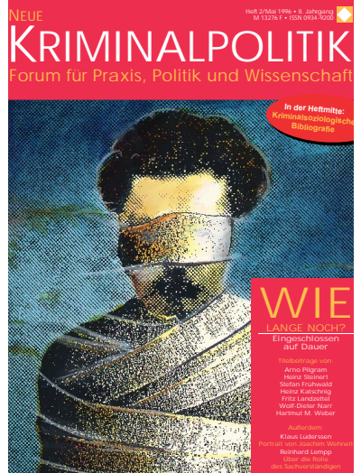 Cover der Ausgabe: NK Neue Kriminalpolitik Jahrgang 8 (1996), Heft 2