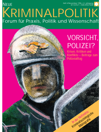 Cover der Ausgabe: NK Neue Kriminalpolitik Jahrgang 8 (1996), Heft 4