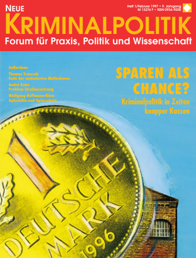 Cover der Ausgabe: NK Neue Kriminalpolitik Jahrgang 9 (1997), Heft 1
