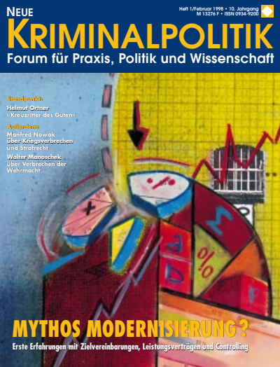 Cover der Ausgabe: NK Neue Kriminalpolitik Jahrgang 10 (1998), Heft 1