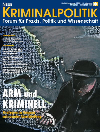 Cover der Ausgabe: NK Neue Kriminalpolitik Jahrgang 10 (1998), Heft 4
