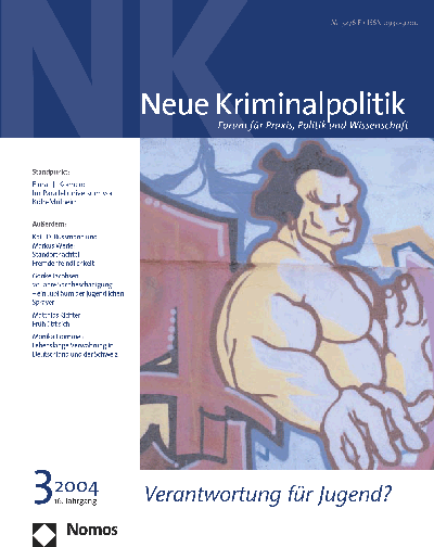 Cover der Ausgabe: NK Neue Kriminalpolitik Jahrgang 16 (2004), Heft 3