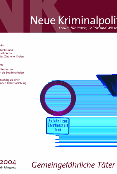 Cover der Ausgabe: NK Neue Kriminalpolitik Jahrgang 16 (2004), Heft 4