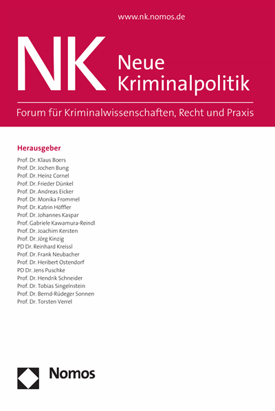 Cover der Ausgabe: NK Neue Kriminalpolitik Jahrgang 17 (2005), Heft 4