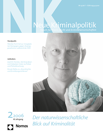 Cover der Ausgabe: NK Neue Kriminalpolitik Jahrgang 18 (2006), Heft 2