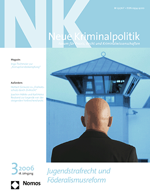 Cover der Ausgabe: NK Neue Kriminalpolitik Jahrgang 18 (2006), Heft 3