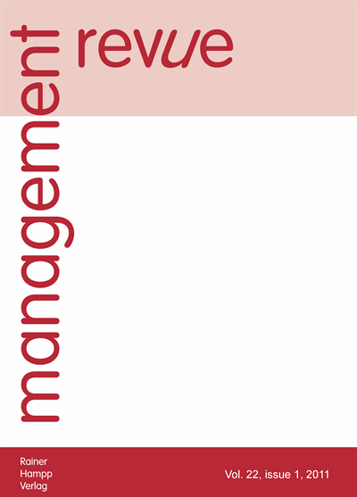 Cover of Volume: mrev management revue Volume 22 (2011), Edition 1