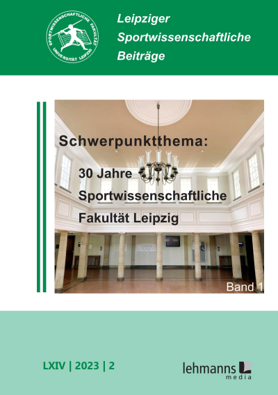 Cover of Volume: Leipziger Sportwissenschaftliche Beiträge Volume 64 (2023), Edition 2