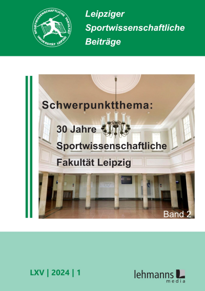 Cover of Volume: Leipziger Sportwissenschaftliche Beiträge Volume 65 (2024), Edition 1