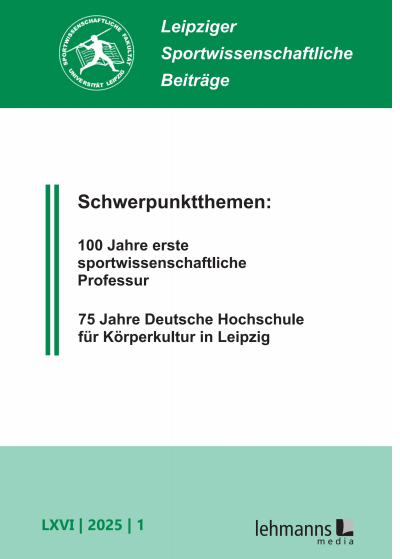Cover der Ausgabe: Leipziger Sportwissenschaftliche Beiträge Jahrgang 66 (2025), Heft 1